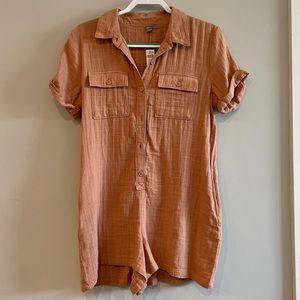 Cotton utility style romper